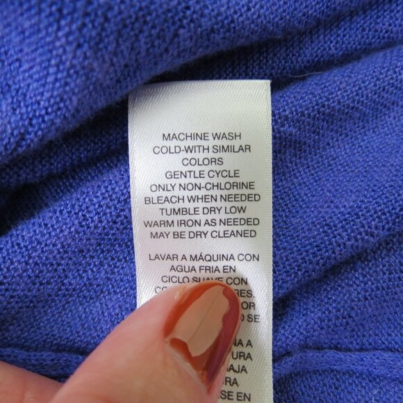 CHICO'S Women's Purple Open-Front Sabrina Layering Cardigan 2 Linen Rayon Blend - Picture 9 of 10